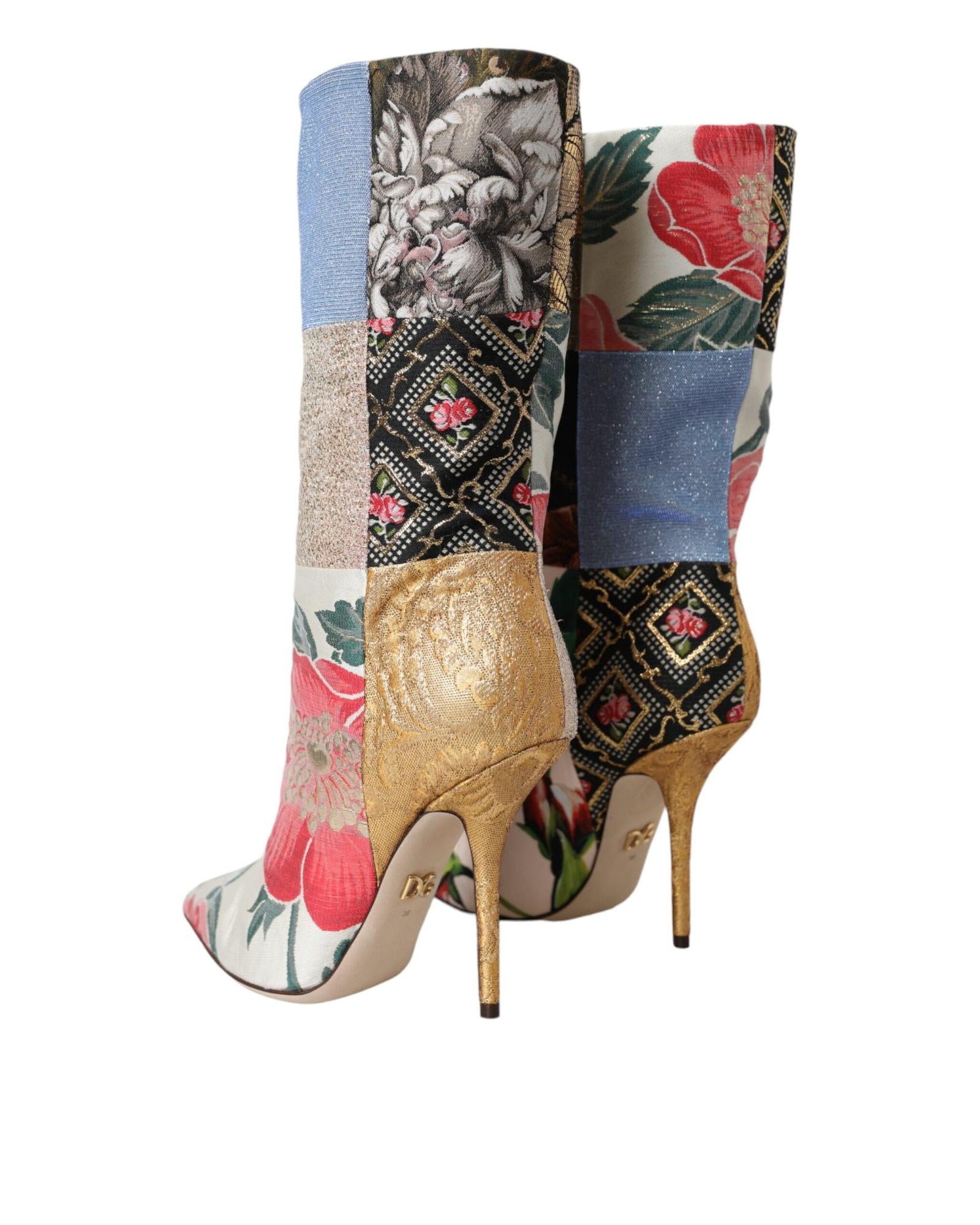 Dolce & Gabbana  Floral Embroidered Booties