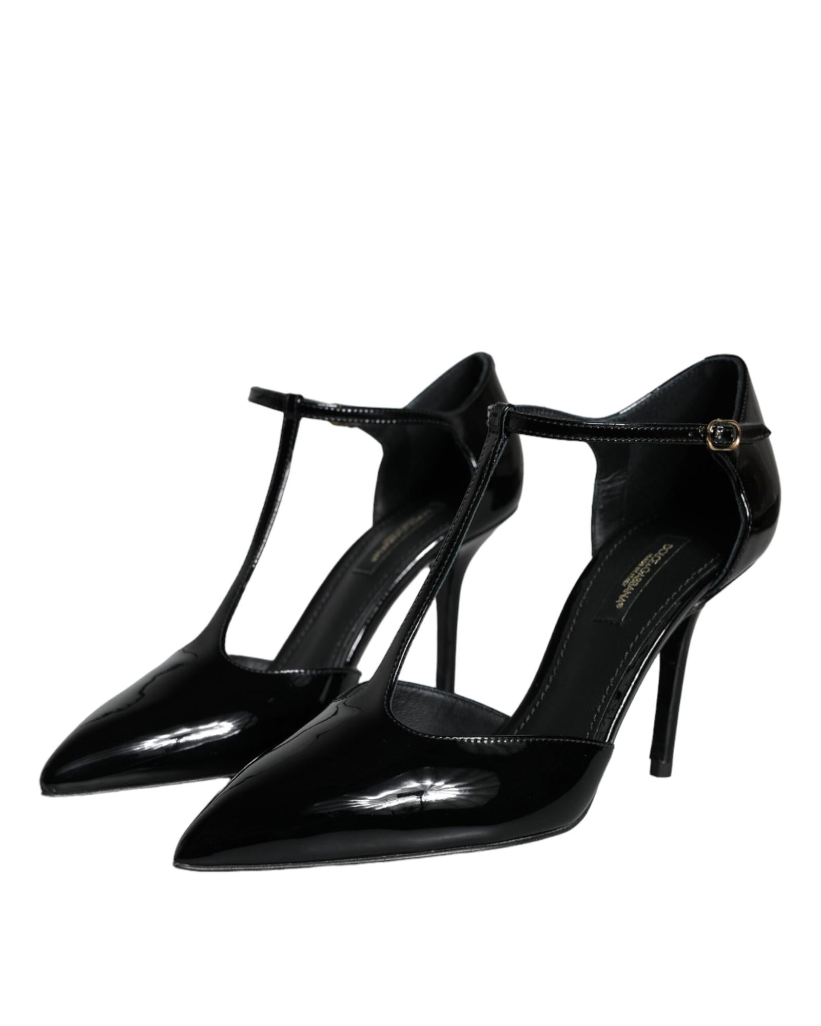 Dolce & Gabbana  Women's T-Strap Patent Leather Pumps