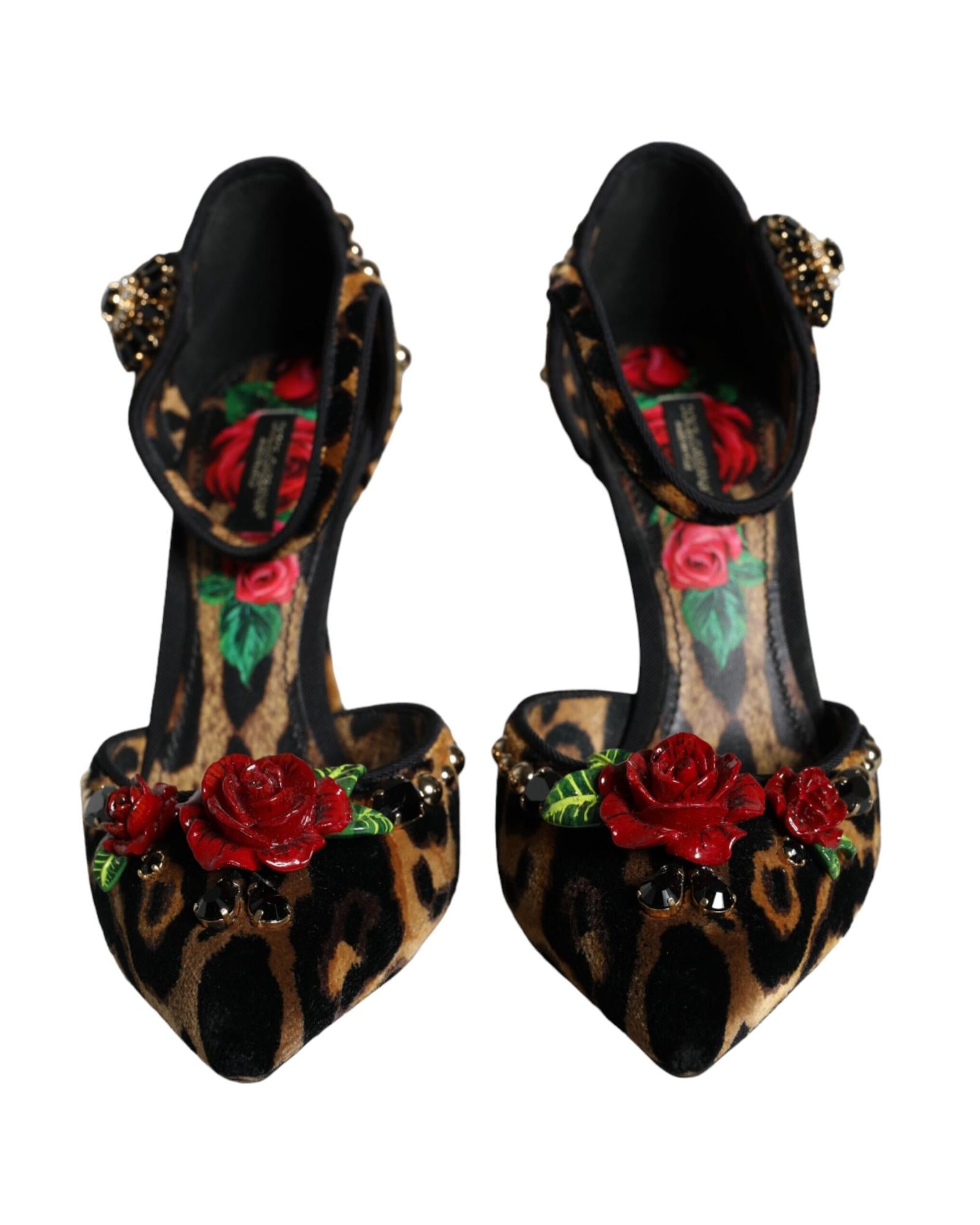 Dolce & Gabbana  Leopard Print Velvet Pumps