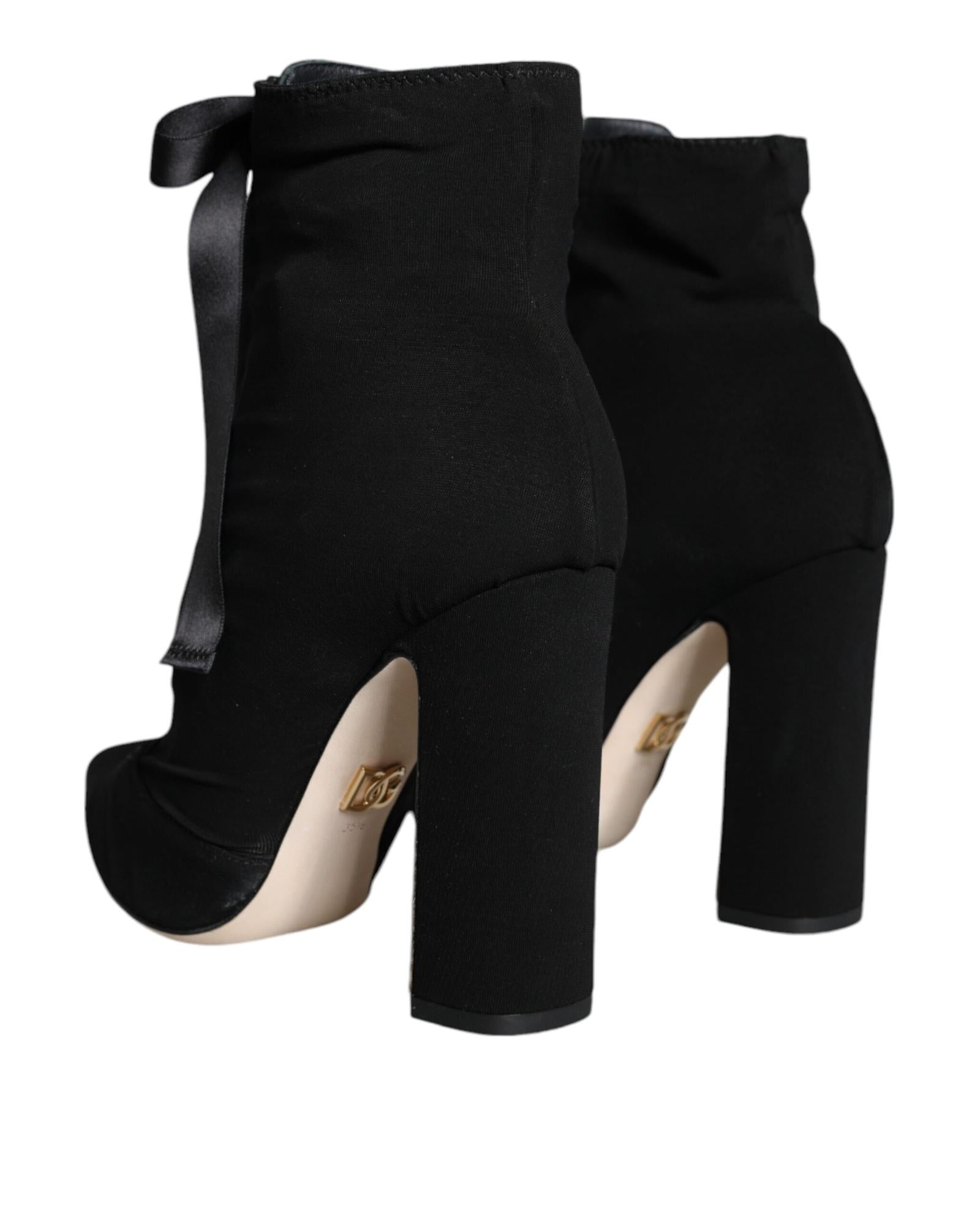 Dolce & Gabbana  LaceUp Booties Black