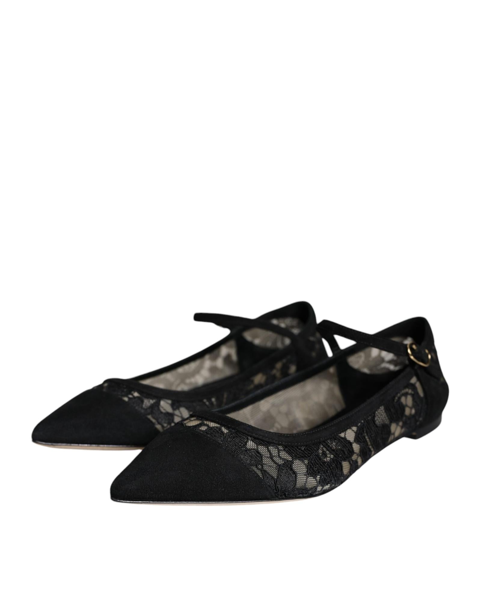 Dolce & Gabbana  Lace Ballerina Flats Black