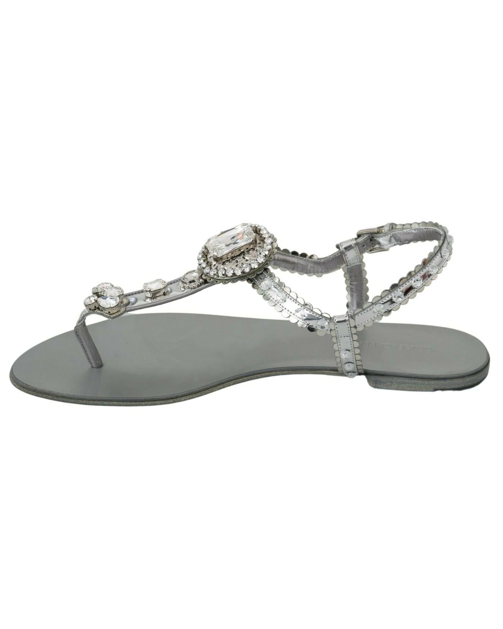 Dolce & Gabbana Gorgeous Crystal Flip Flops from Italy8