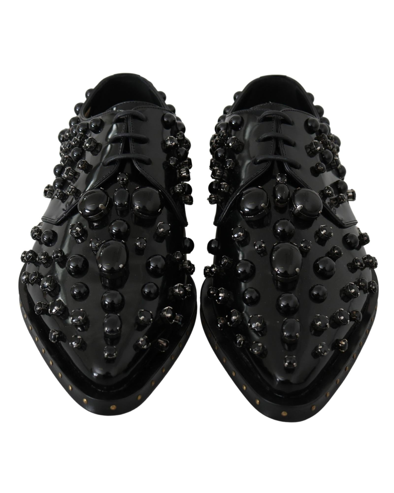 Dolce & Gabbana Leather Crystal Dress Shoes25