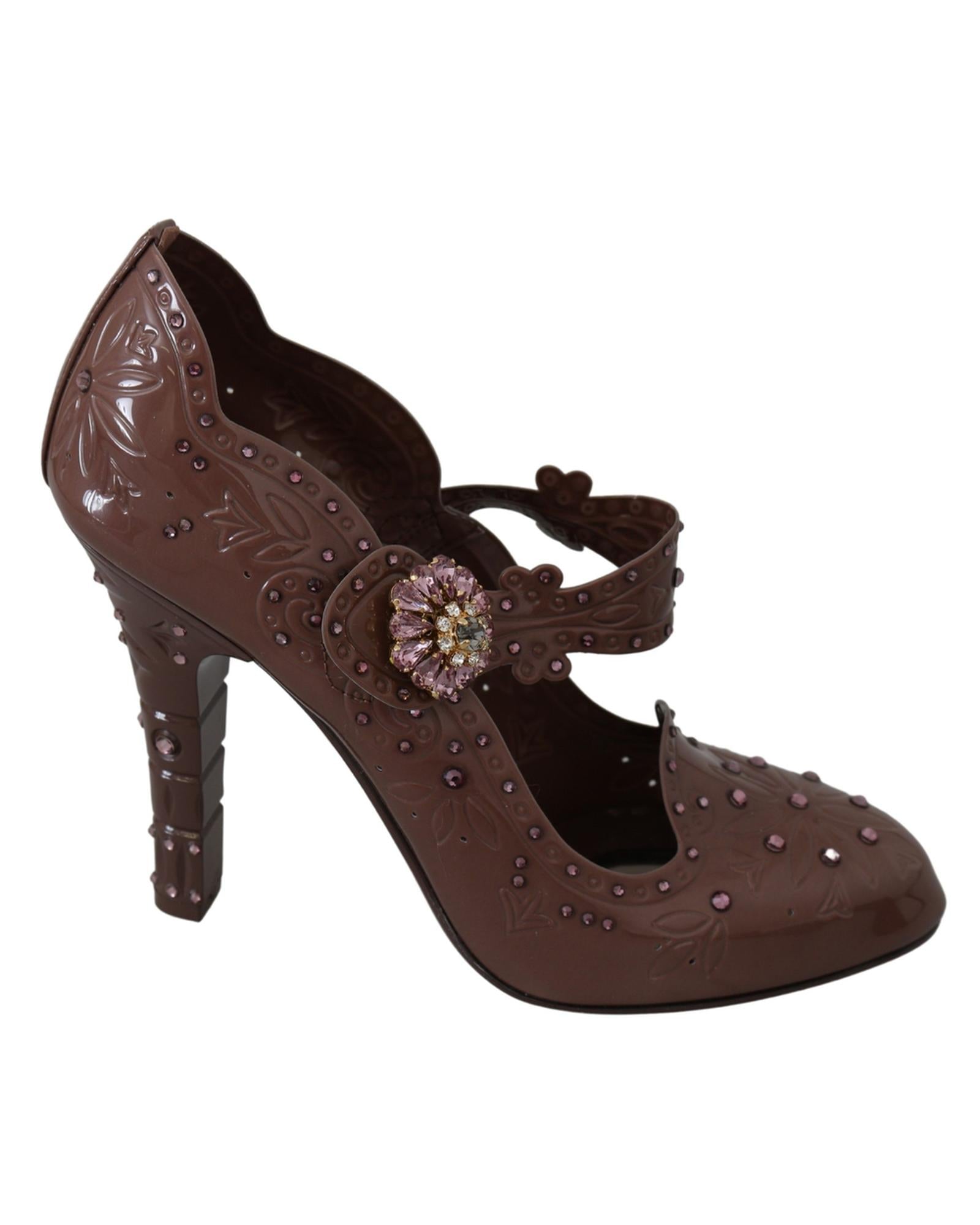 Dolce & Gabbana  Floral Embellished Patent Leather Pumps