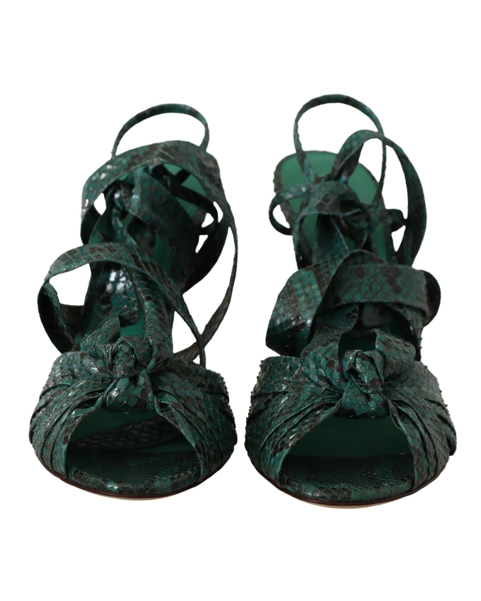 Dolce & Gabbana Exotic  Python Strap Sandals