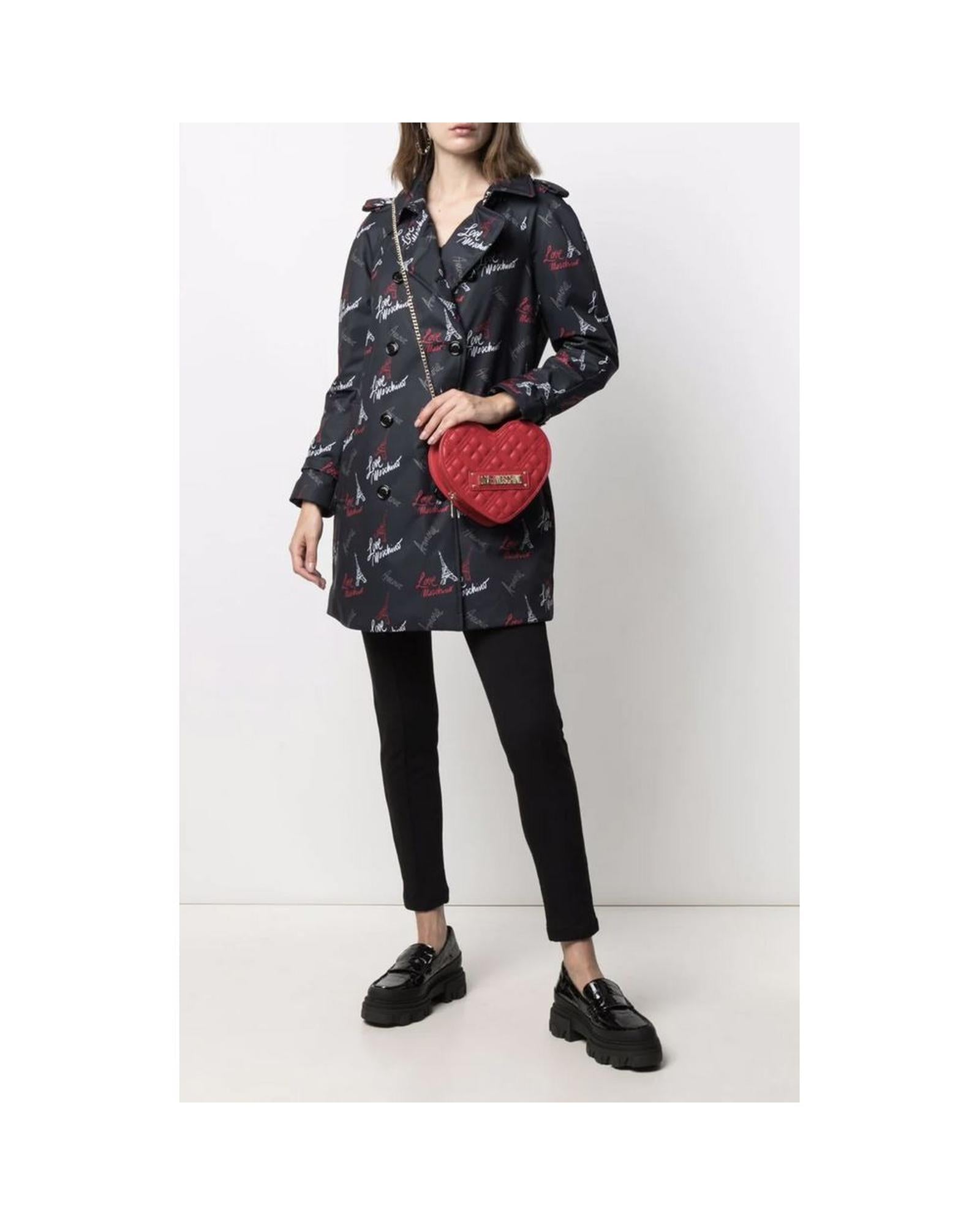 Love Moschino  Paris Print Trench Coat for Women