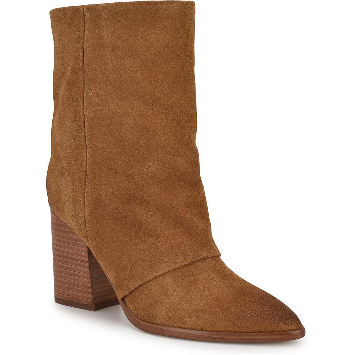 Chaye Womens Suede Solid Mid-Calf Boots