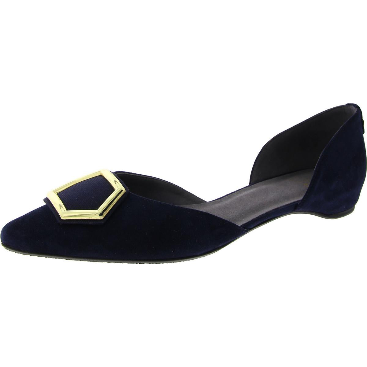 Womens Suede Slip On D'Orsay