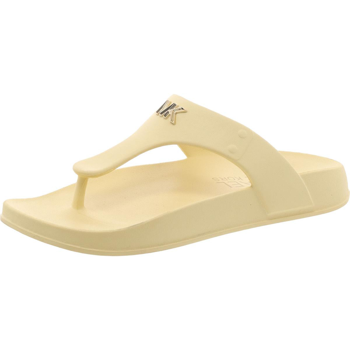 Linsey Womens Logo Rubber Thong Sandals