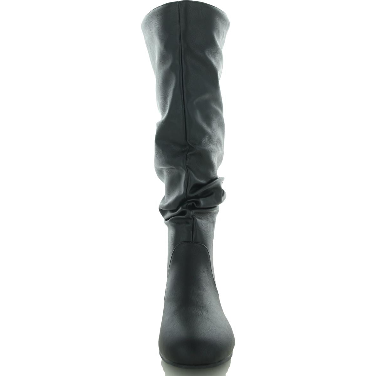 Womens Wide Calf Slouchy Mid-Calf Boots