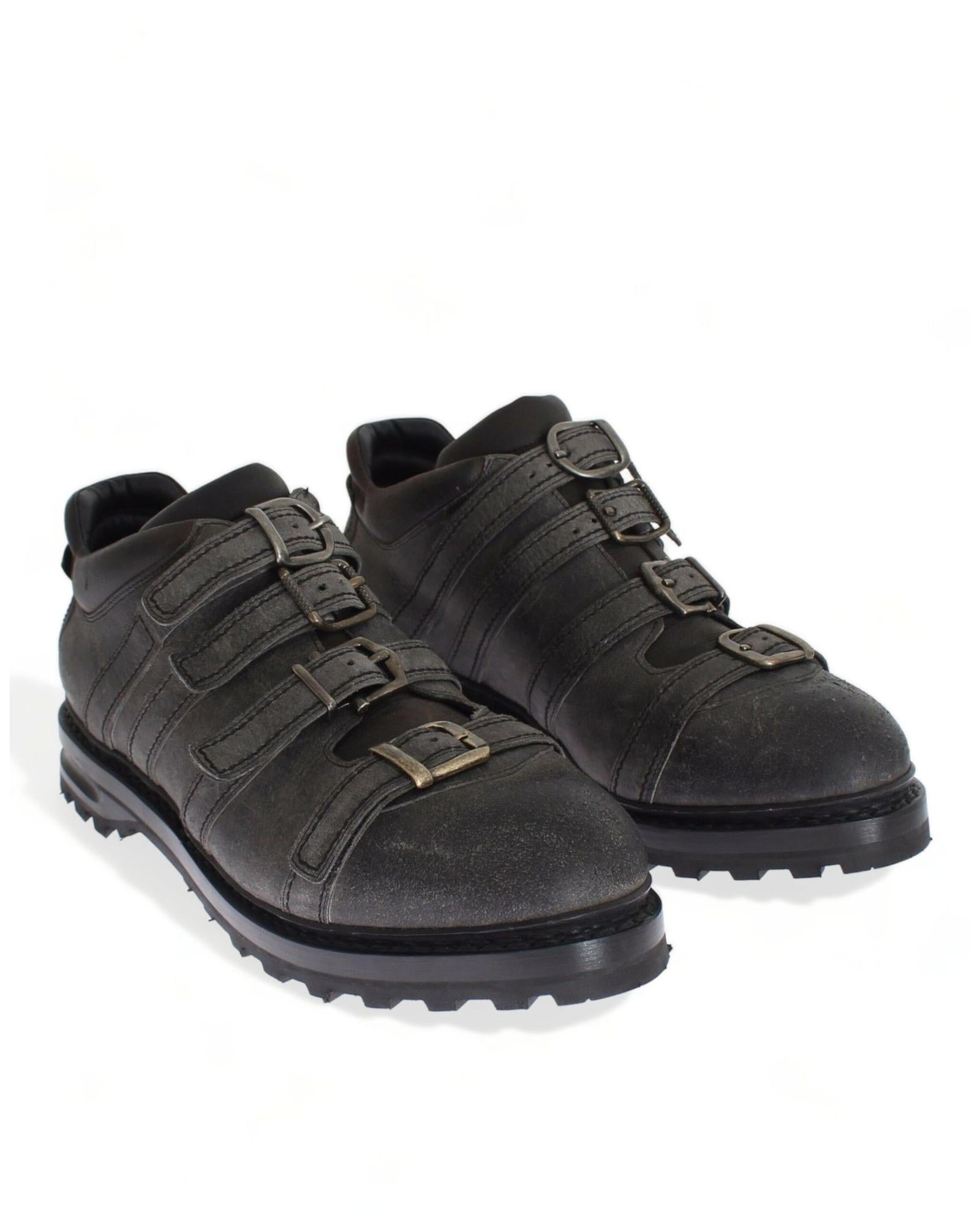 Dolce & Gabbana  Men's Monk Strap Boots Black Leather