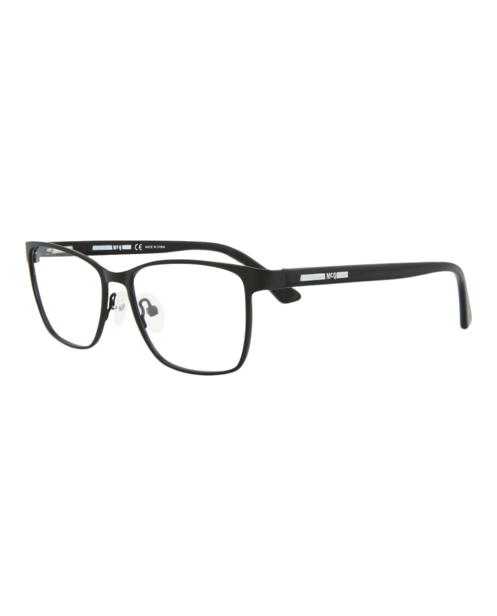 McQ Alexander McQueen Womens Square/Rectangle Black Black Transparent Fashion Designer Eyewear