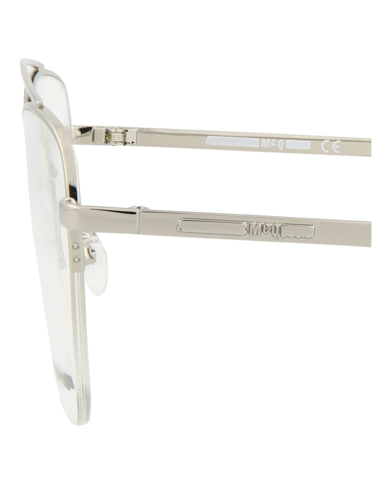 McQ Alexander McQueen Womens Cat Eye Silver Silver Transparent Fashion Designer Eyewear