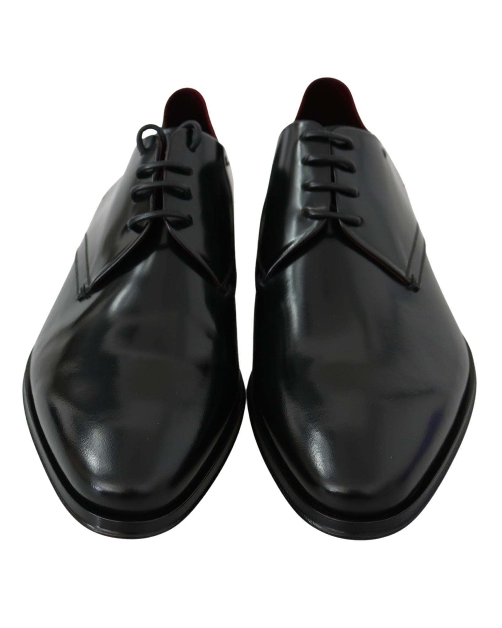 Dolce & Gabbana  Men's Black Leather Lace-Up Shoes