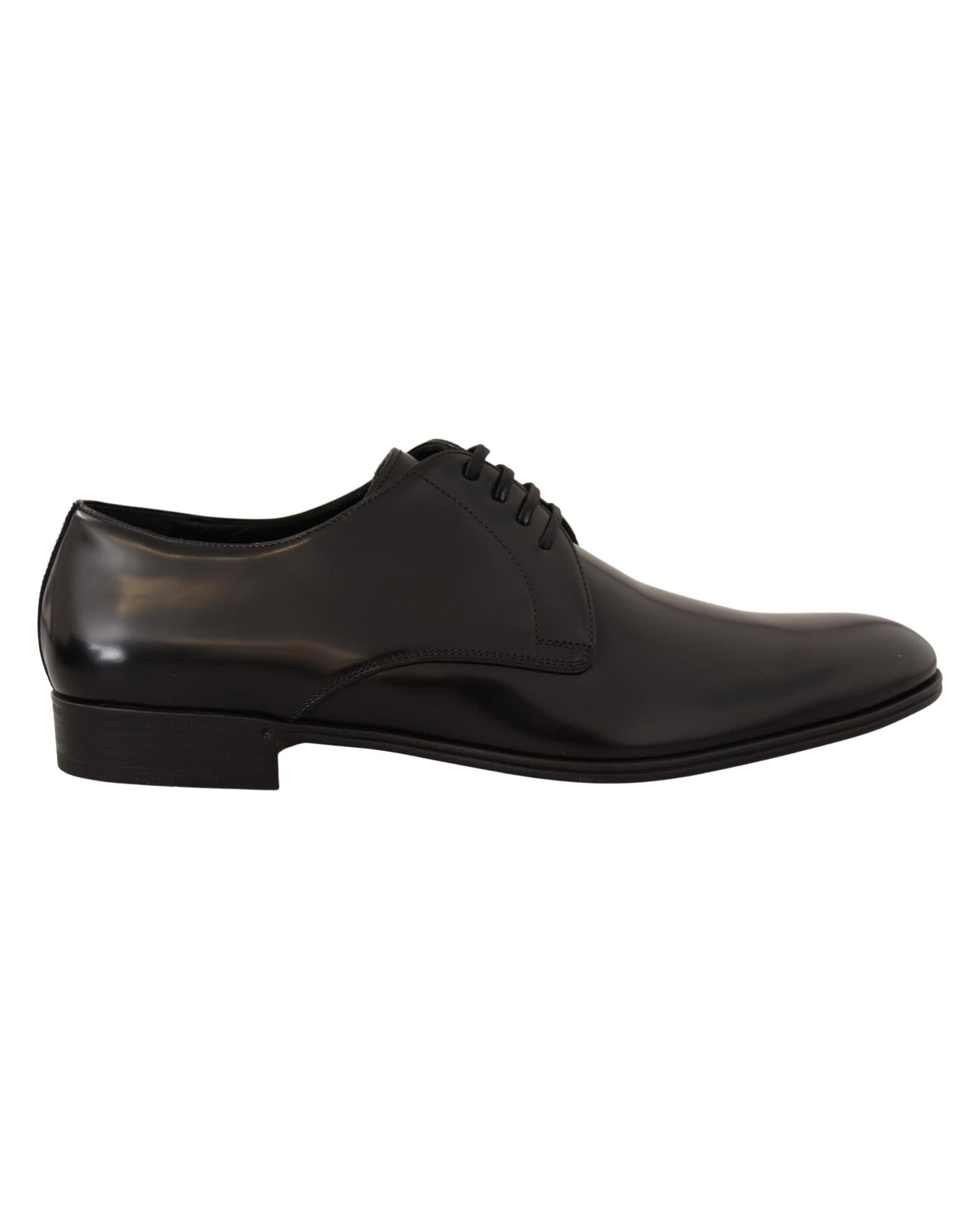 Dolce & Gabbana  Men's Black Leather Lace-Up Oxford Shoes