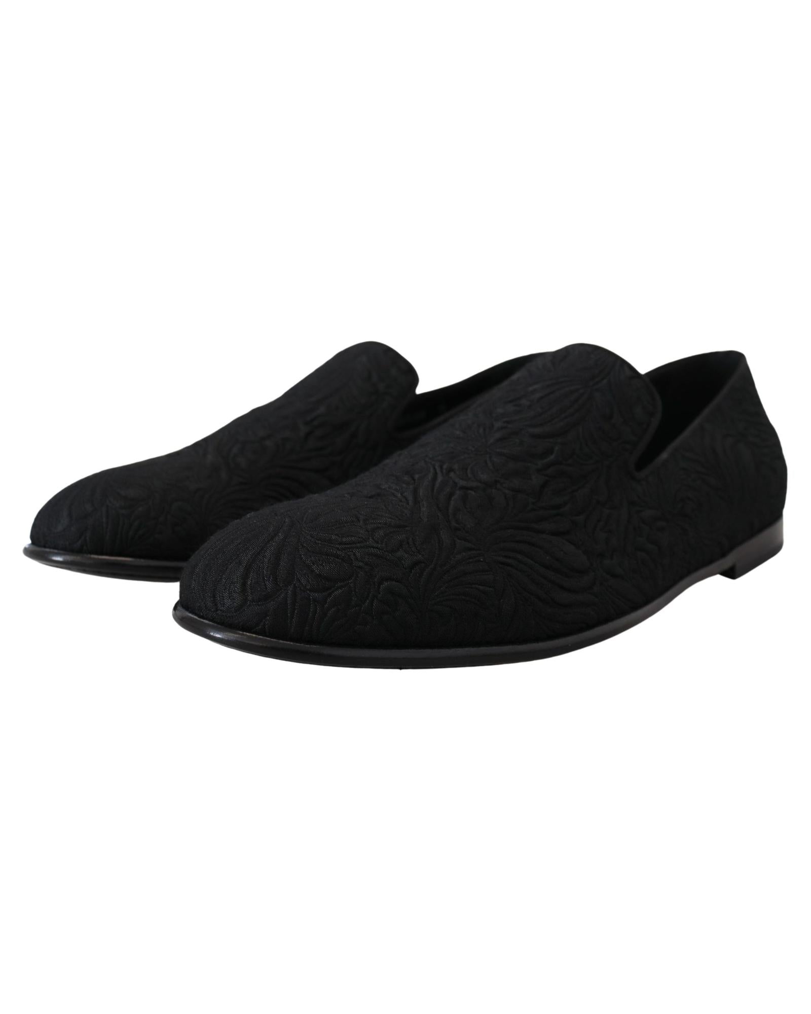 Dolce & Gabbana  Men's Black Brogue Slip-On Shoes