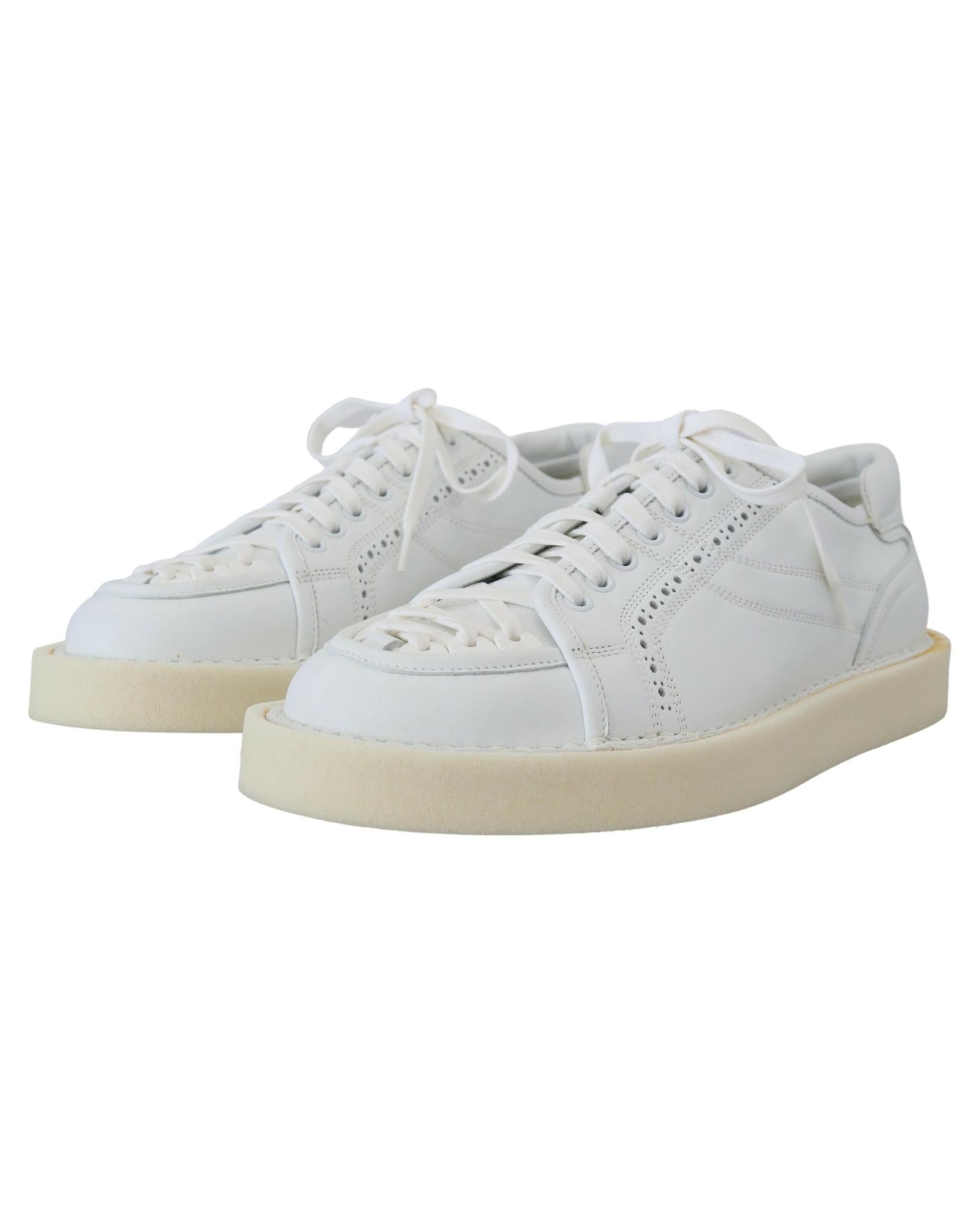 Dolce & Gabbana  Portofino Leather Sneakers White