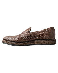 Dolce & Gabbana Woven Leather Slip-On Loafers6