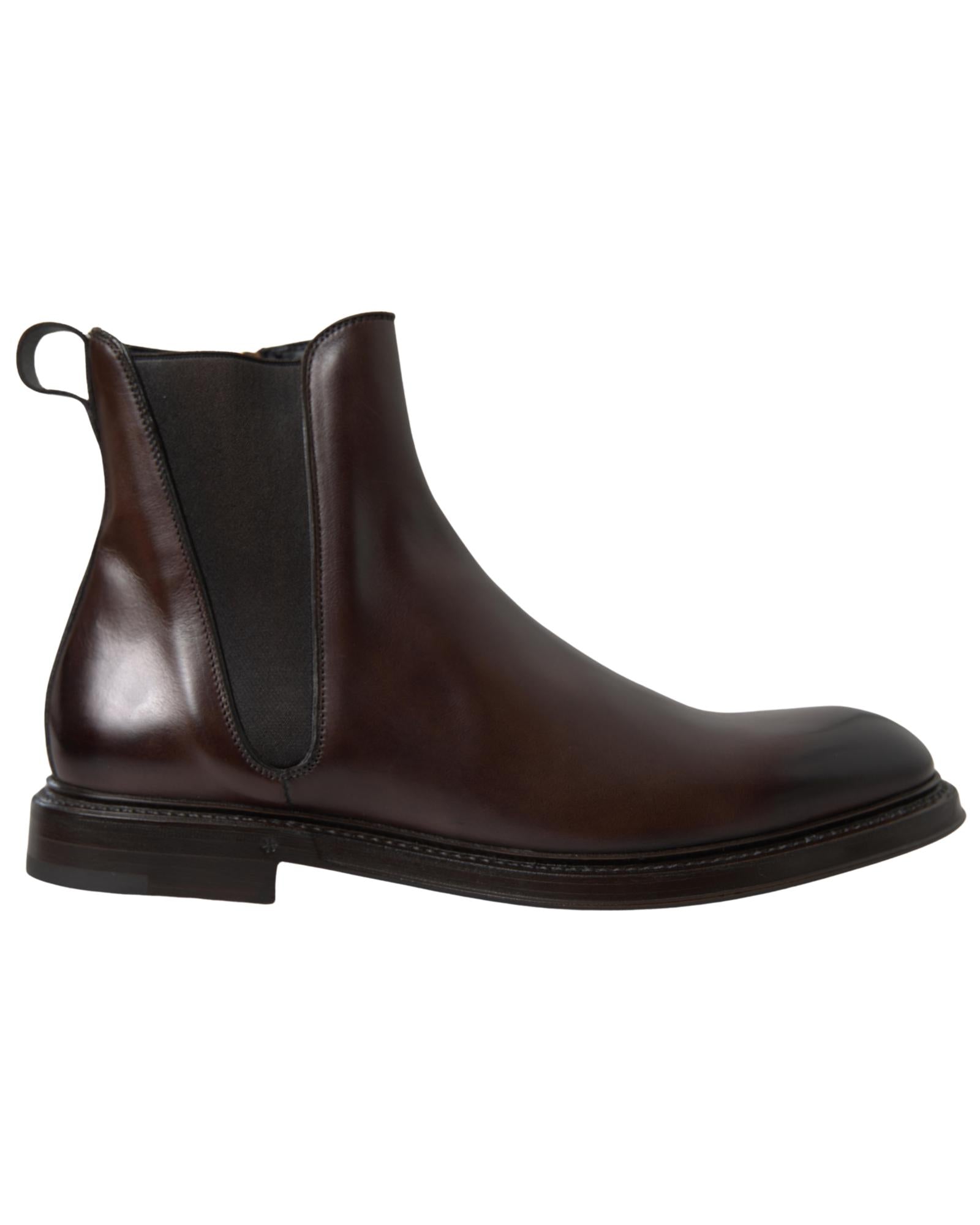 Dolce & Gabbana  Men's Brown Leather Chelsea Boots