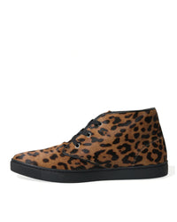 Dolce & Gabbana Leopard Print Leather Sneakers5