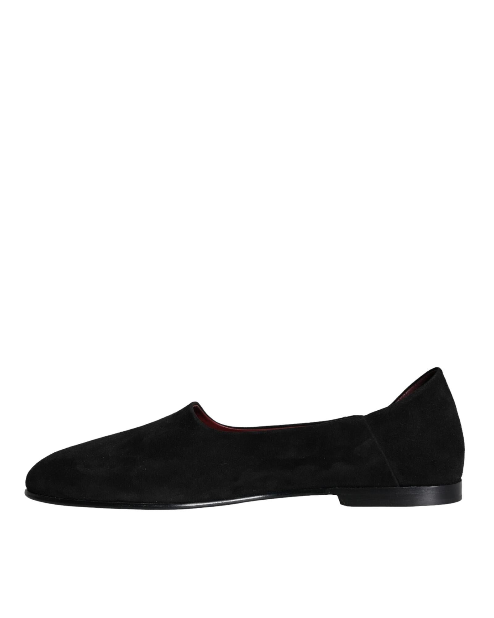 Dolce & Gabbana  Suede Ballerina Flats for Women - Black