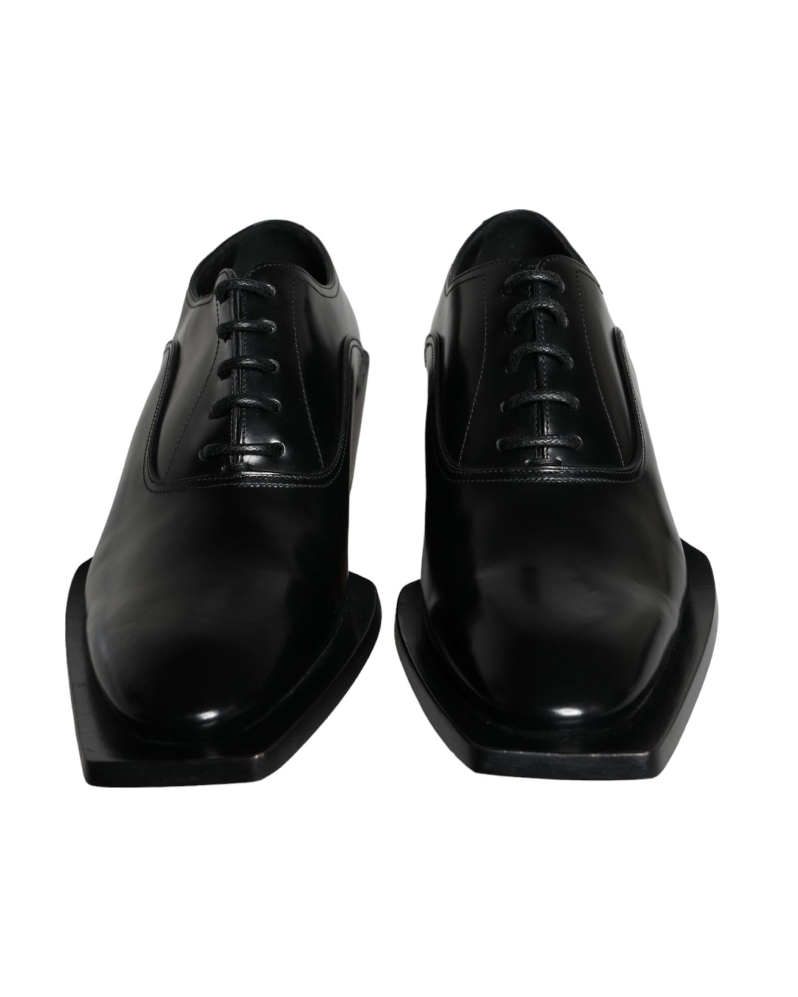 Dolce & Gabbana  Leather Oxford Shoes for Men - Black