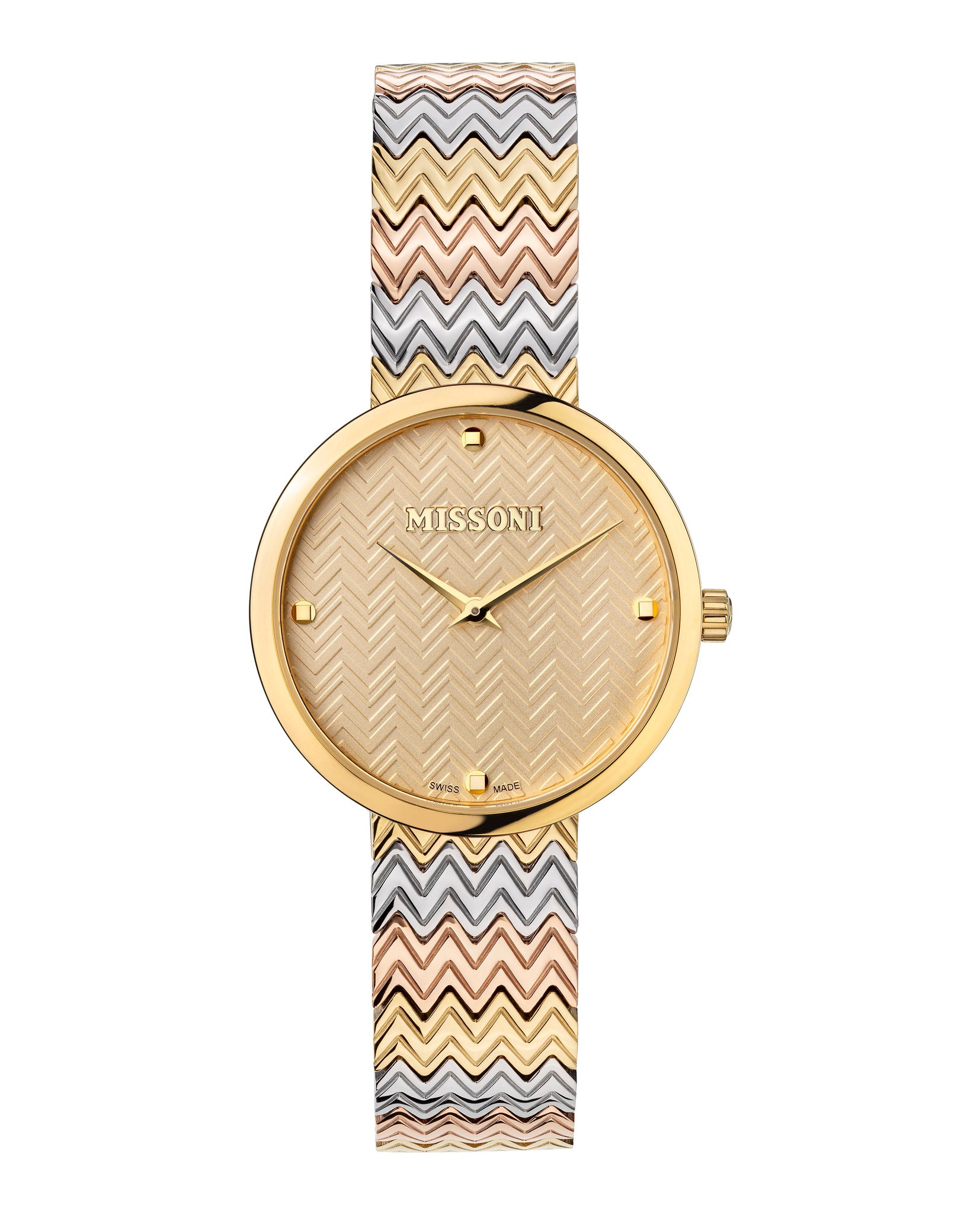 Missoni Womens Missoni M1 Gold 34mm Bracelet Fashion Watch