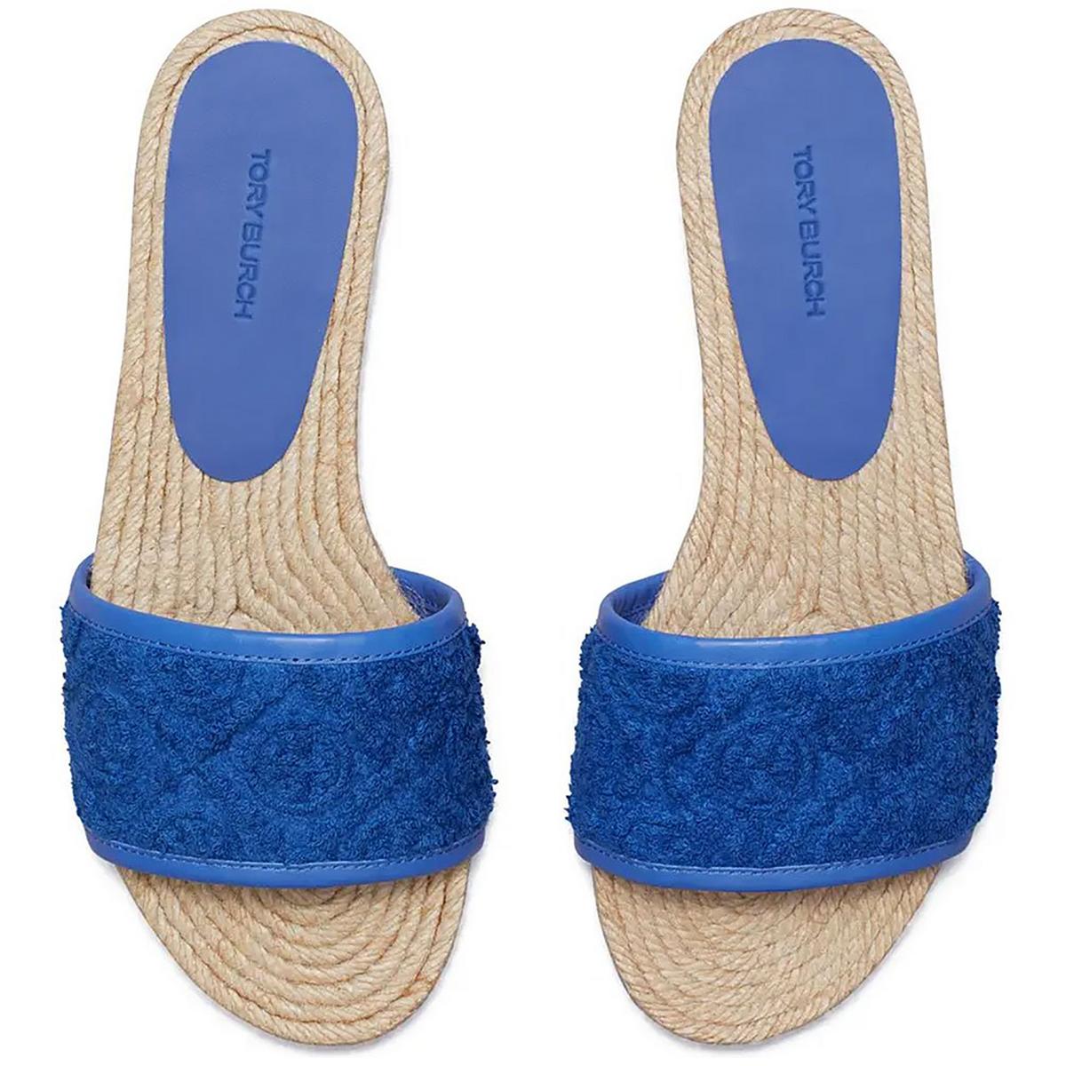 Womens Leather Woven Espadrilles