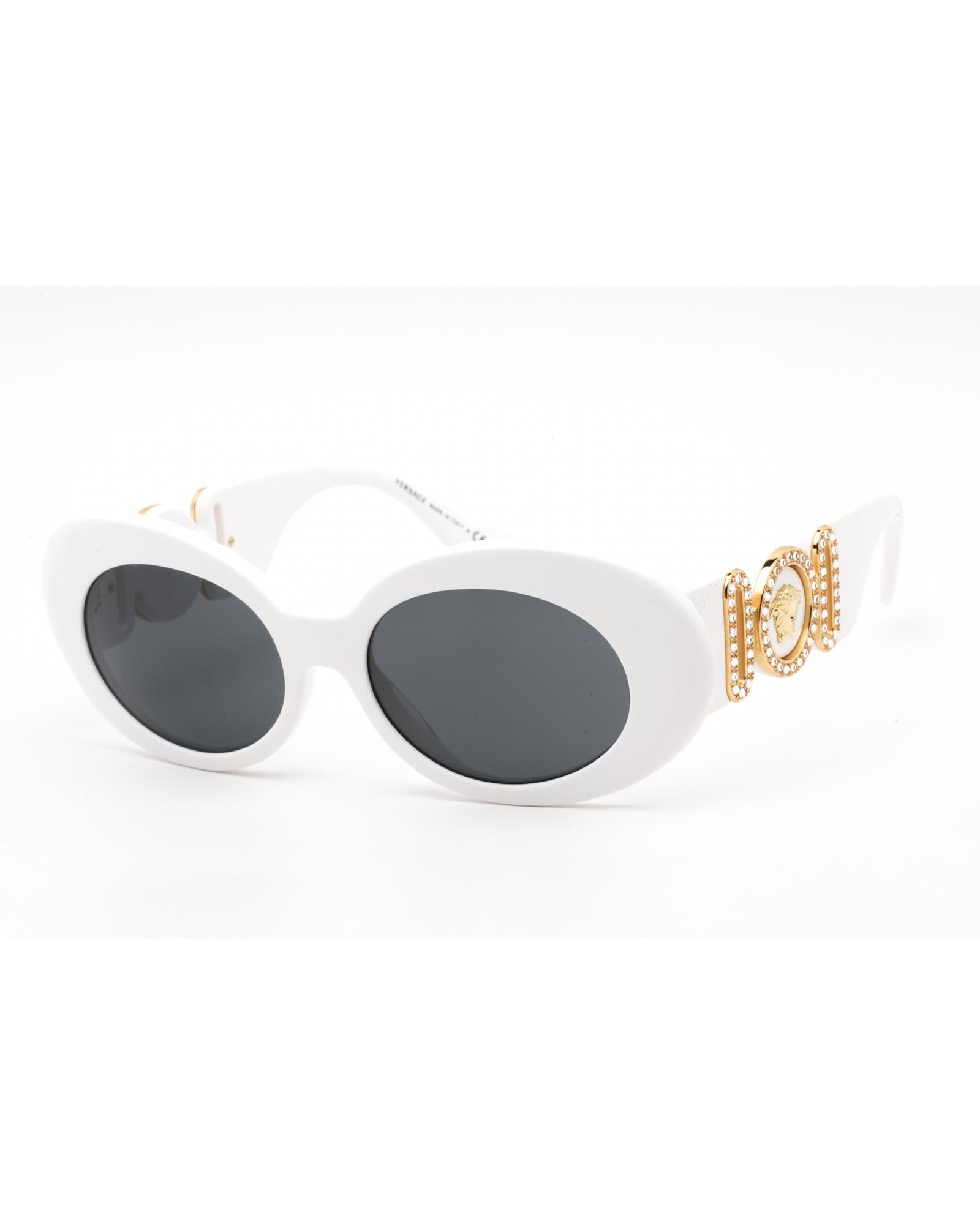 Versace  Oval Medusa Sunglasses White