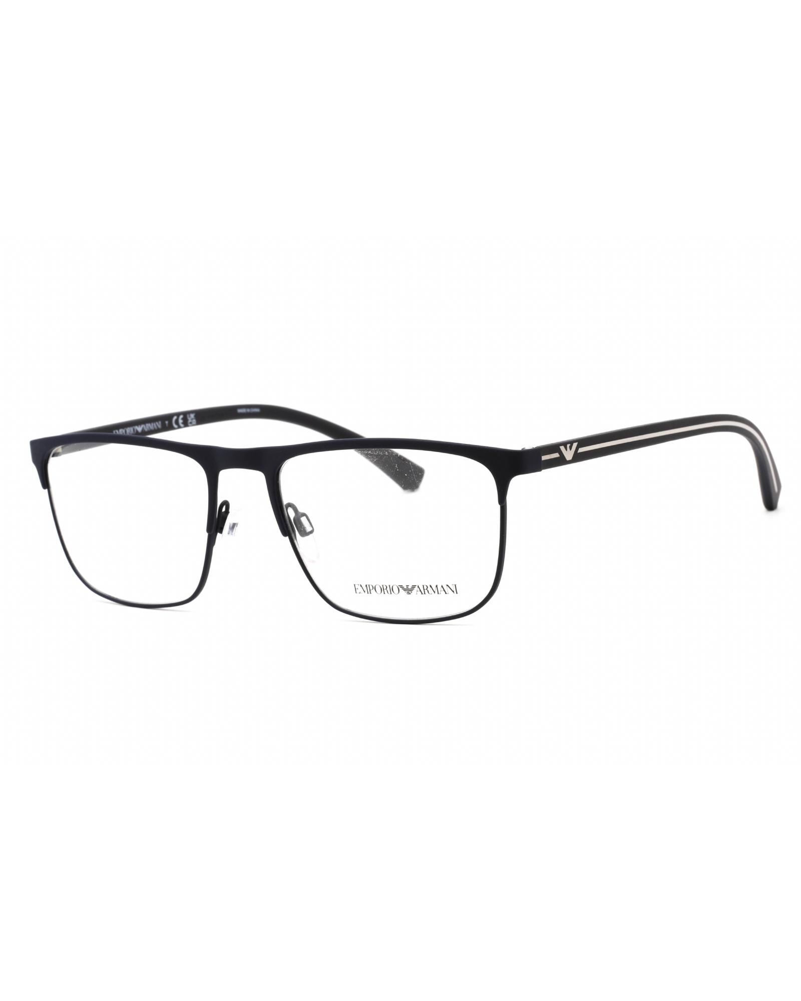 Emporio Armani Blue Clear Eyeglasses with Demo Lens