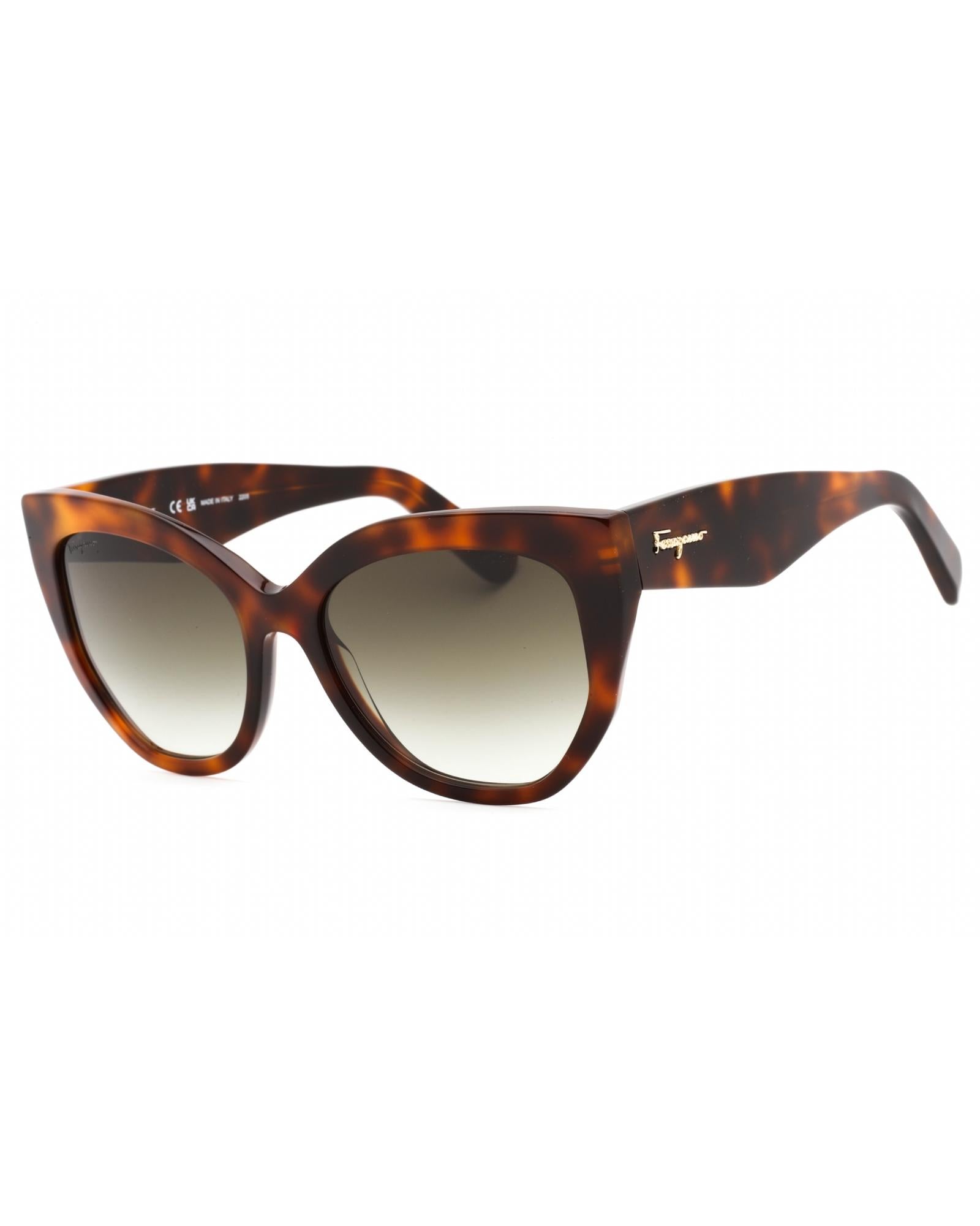 Salvatore Ferragamo Tortoise Brown Gradient Sunglasses by