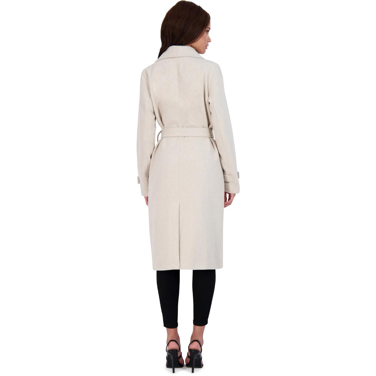 Womens Faux Wool Polyester Wrap Coat