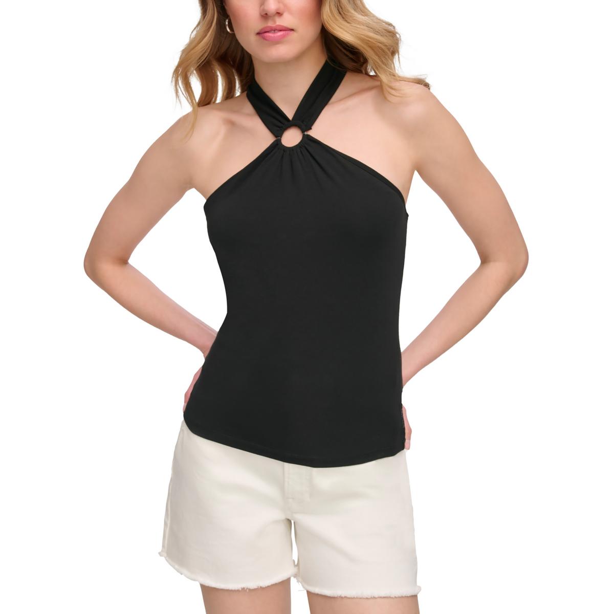 Womens O-Ring Sleeveless Halter Top