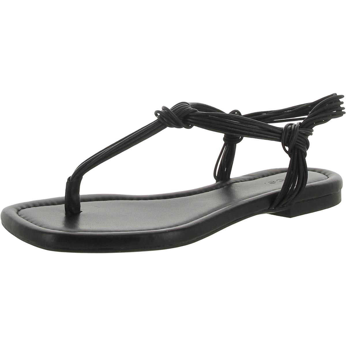 Deja Womens Strappy Man Made Thong Sandals