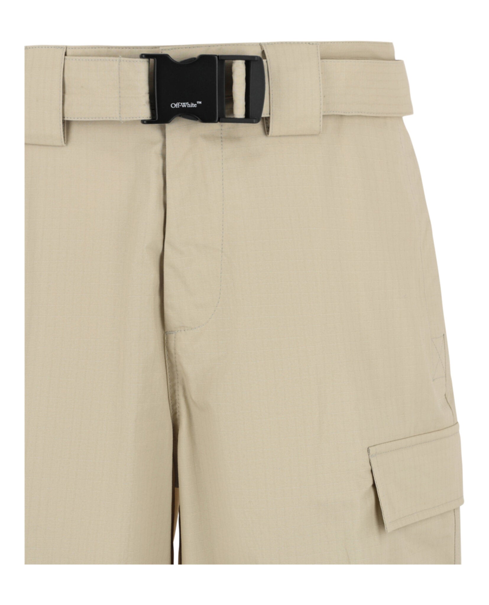 Off-White Mens Buckle Cargo Shorts