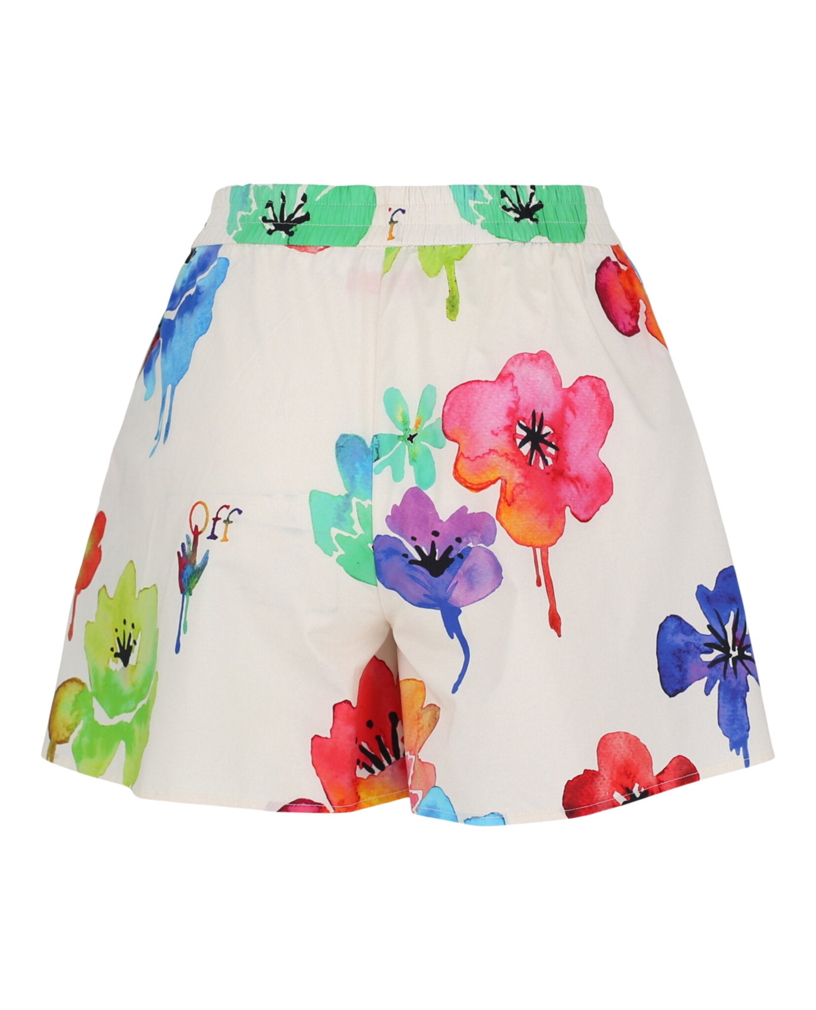 Off-White Womens Floral Printed Shorts