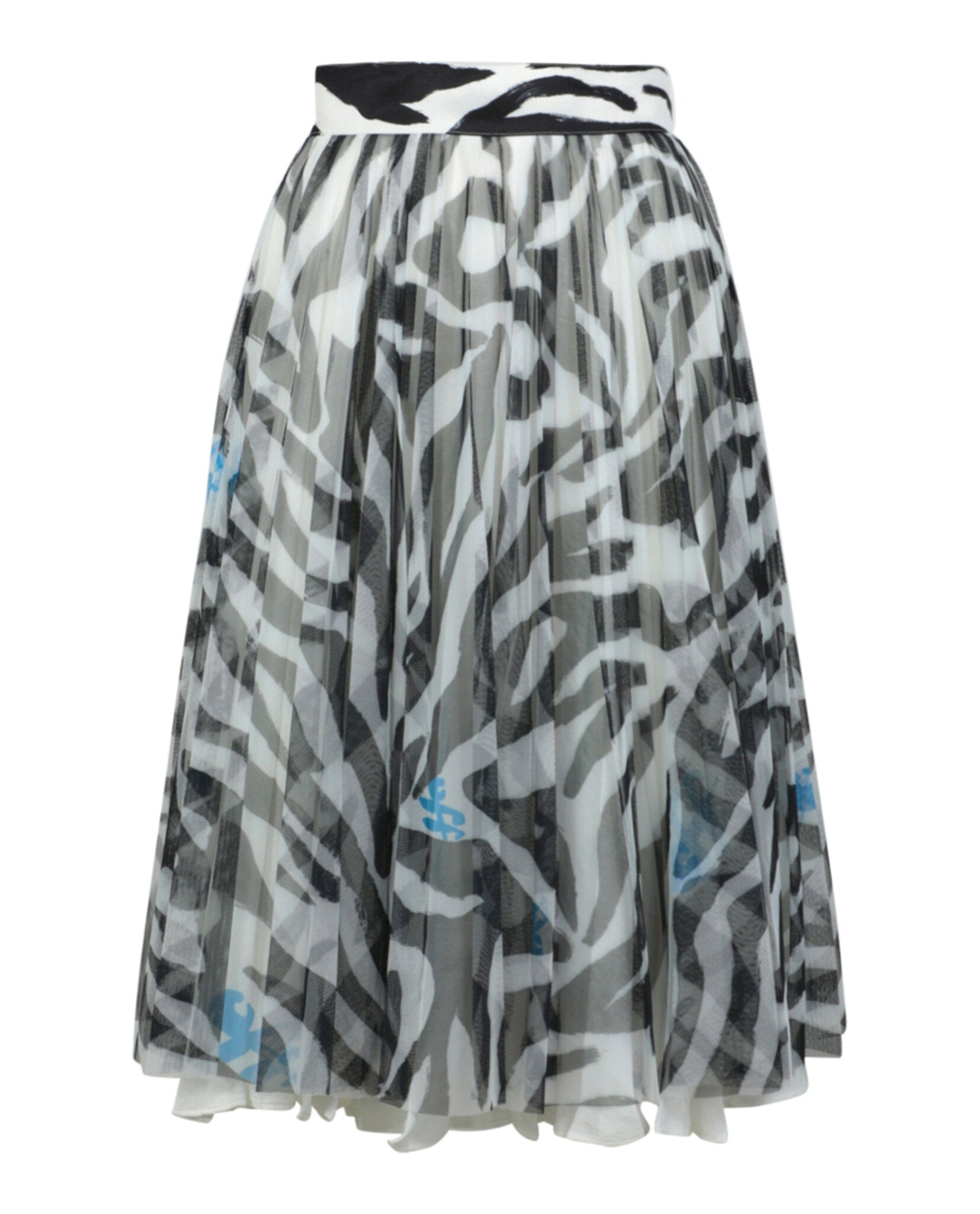 Off-White Womens Zebra Pleated Midi Skirt