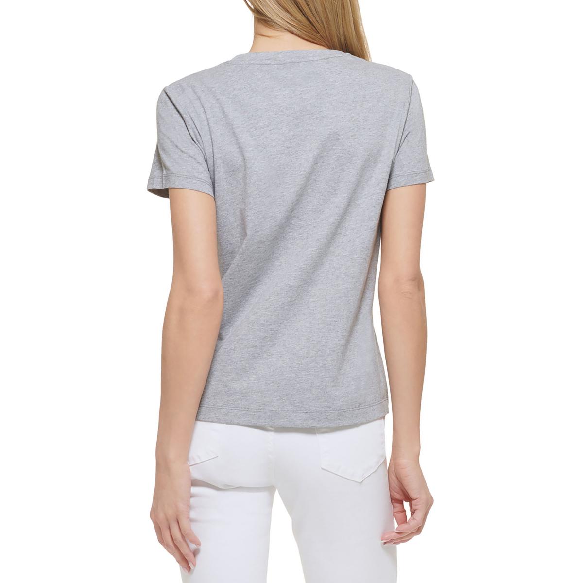 Womens Collarless Cotton Pullover Top