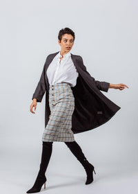 Worsted Flannel Trench Coat-gray2