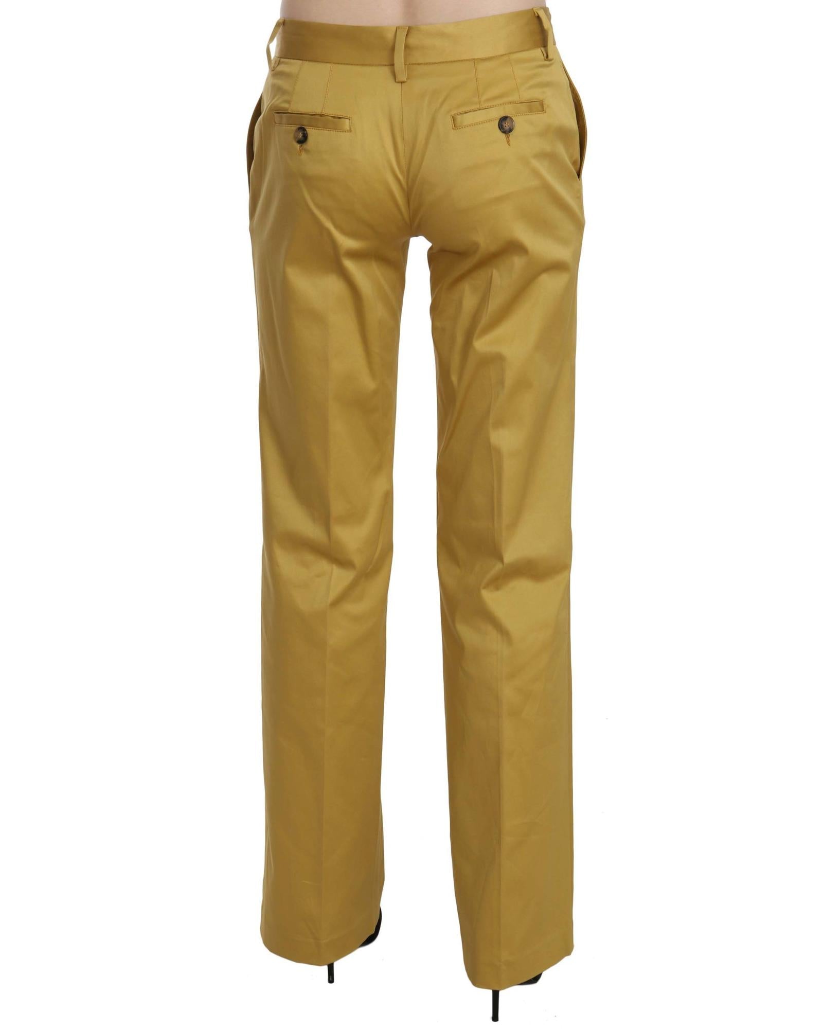 Just Cavalli  Womens Mustard Yellow Straight Leg Pants