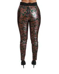 Dolce & Gabbana Leaf Metallic Side-Zip Pants41