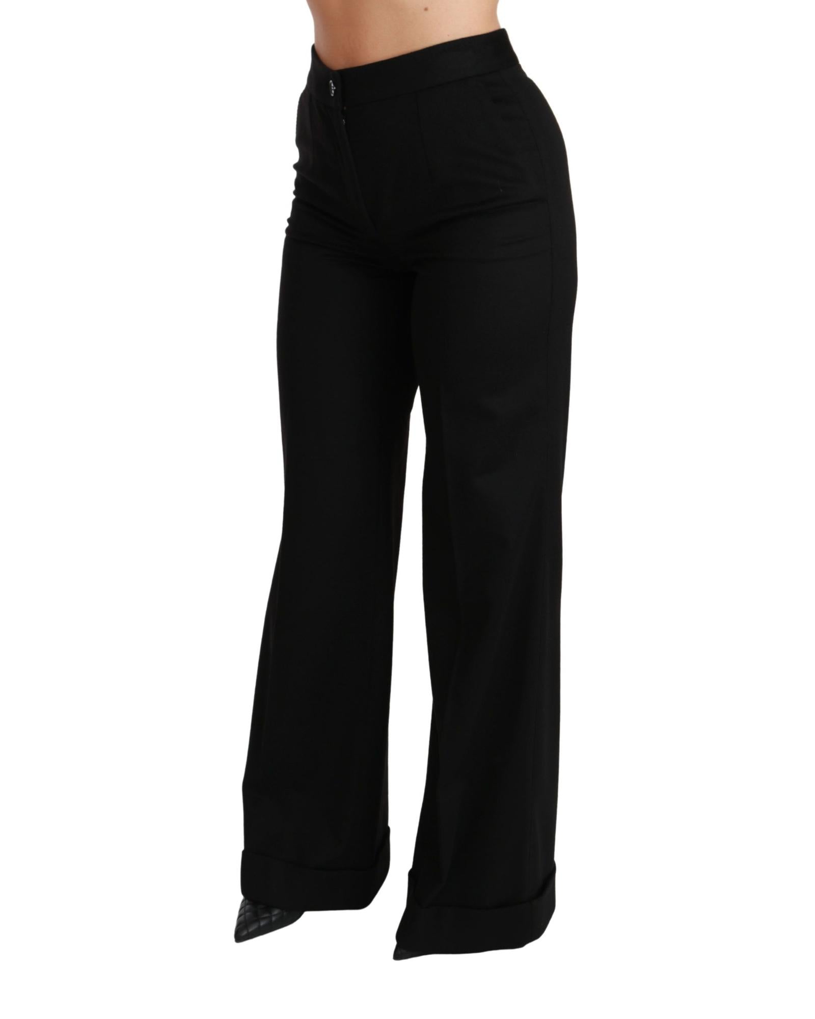 Dolce & Gabbana  Women's Wide Leg Trousers in Black