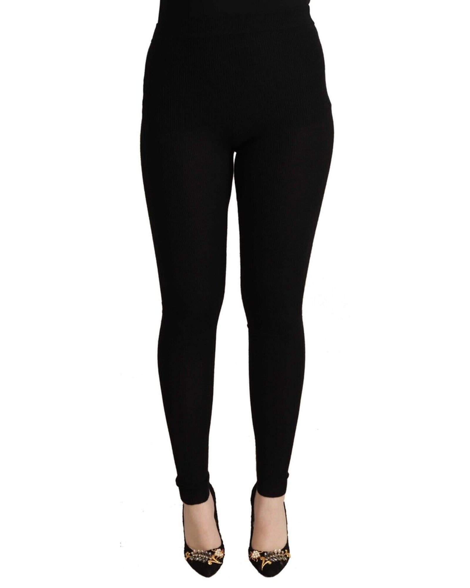 Dolce & Gabbana High Waist Cashmere Stretch Tights Pants