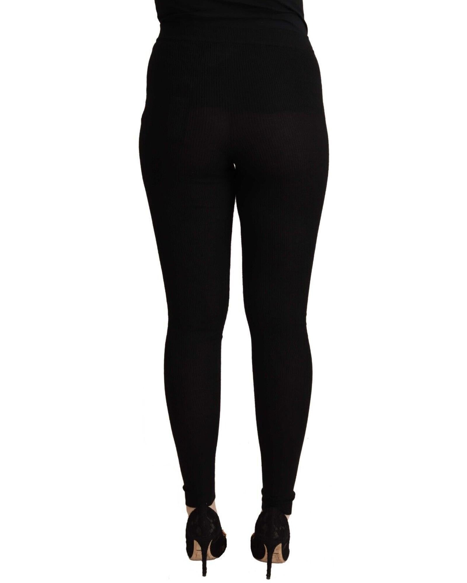 Dolce & Gabbana High Waist Cashmere Stretch Tights Pants