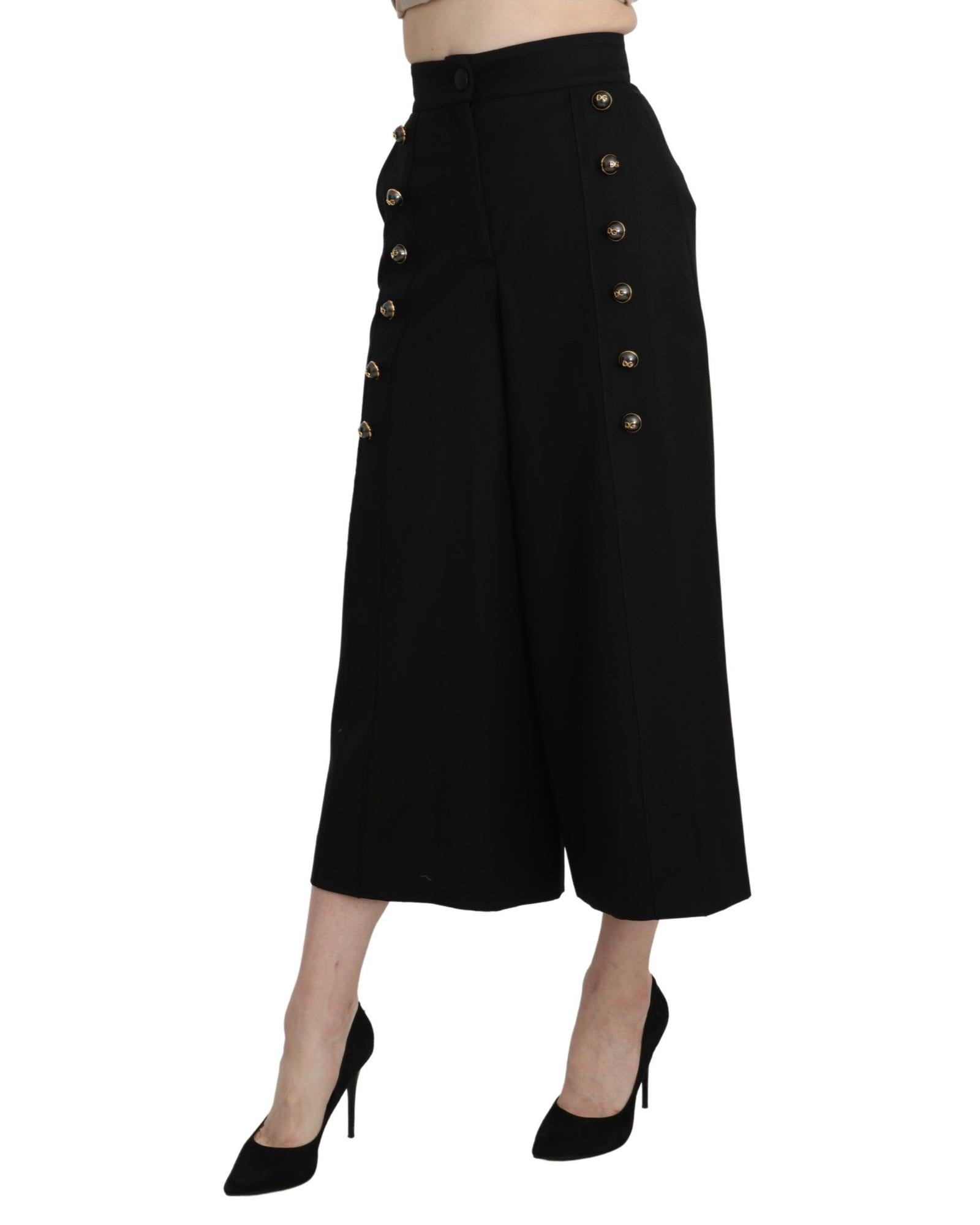 Dolce & Gabbana Wide Leg Cropped Trouser Pant