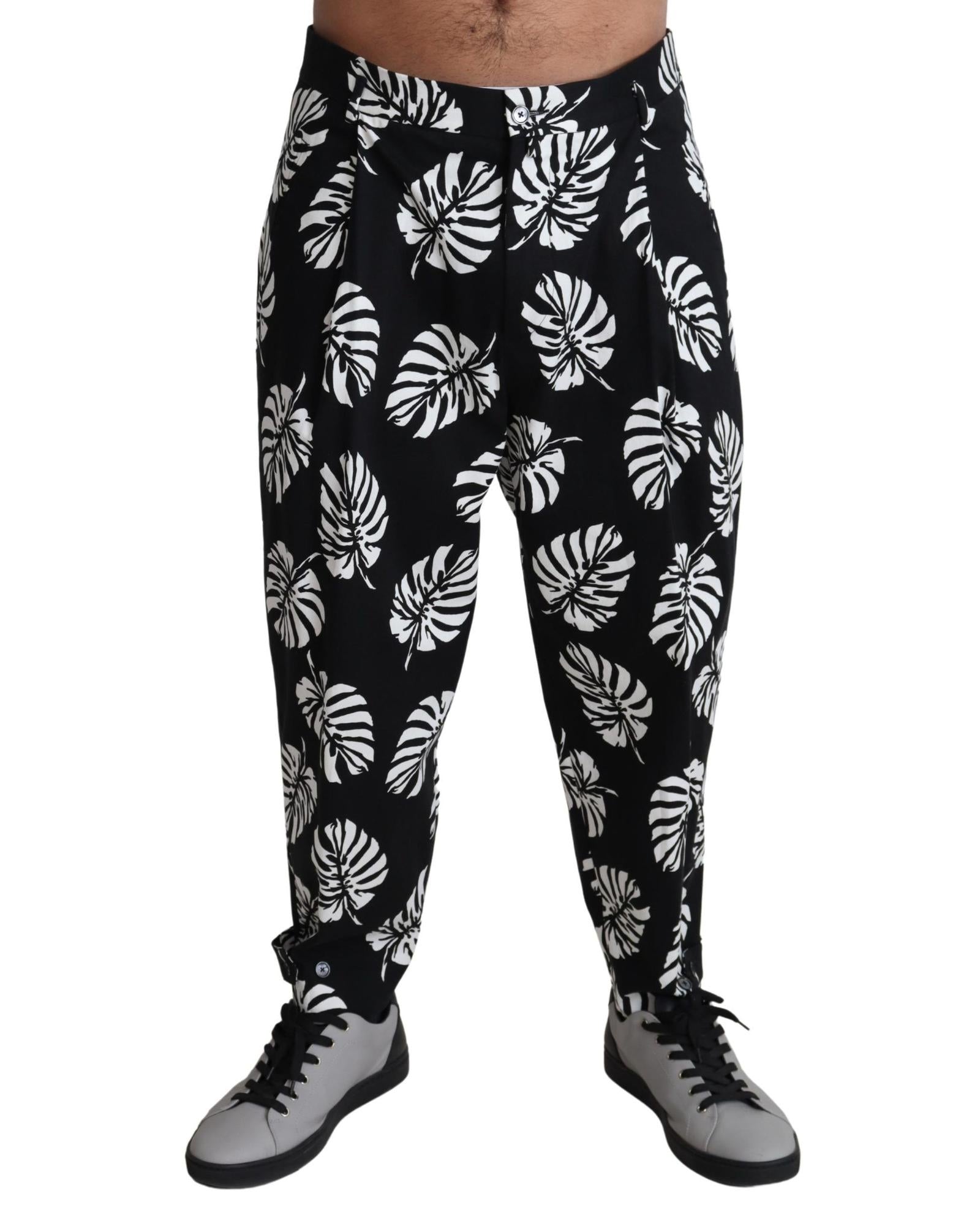 Dolce & Gabbana  Men's Tropical Print Cotton Pants