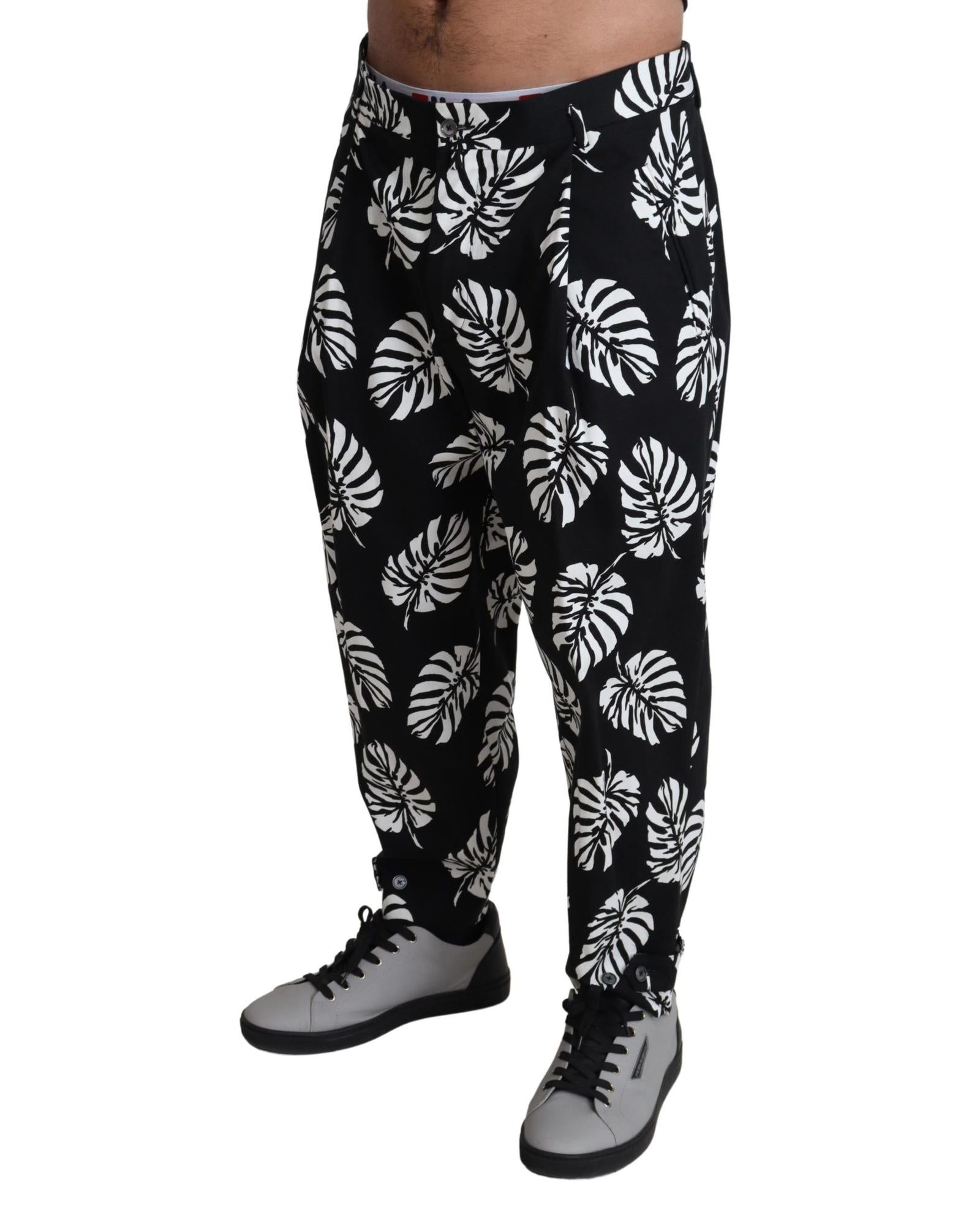 Dolce & Gabbana  Men's Tropical Print Cotton Pants