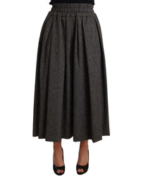 Dolce & Gabbana  Herringbone Midi Skirt - Gray1