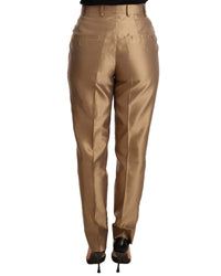 Dolce & Gabbana Shantung Silk Tapered Trouser with Metallic Sheen10