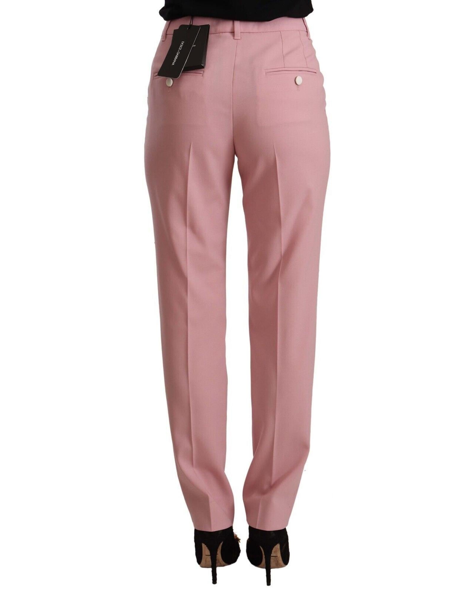 Dolce & Gabbana High Waist Wool Stretch Trouser Pants